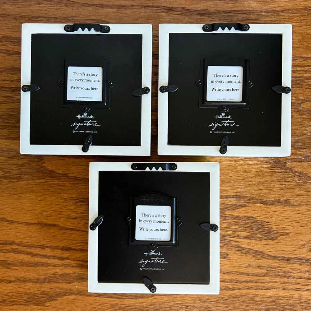Hallmark Signature Baby Photo Blocks Set of 3 With Caption Stickers New In Box